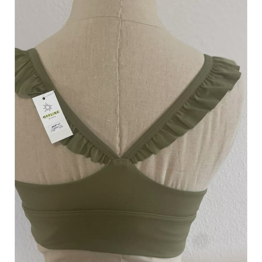 $40 OFFLINE By Aerie Real Me Xtra Ruffle Sports Bra S NWT - Picture 9 of 9